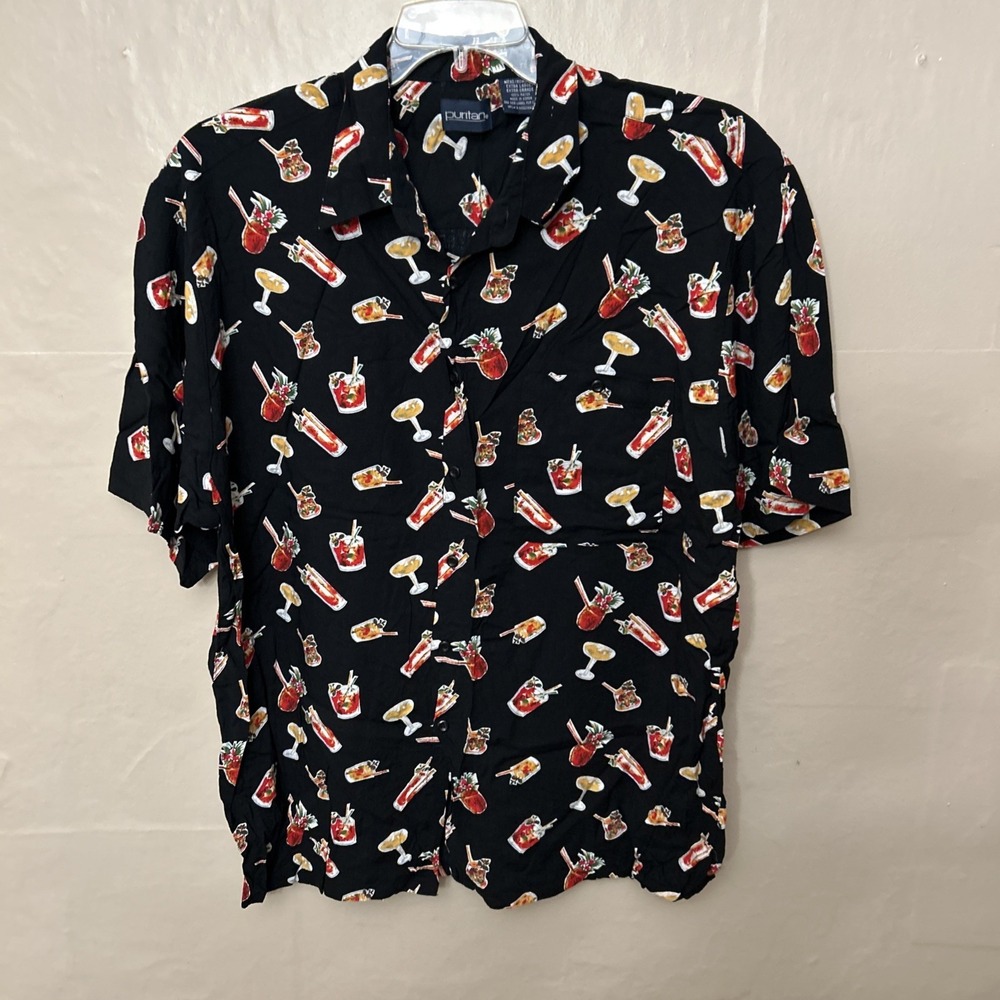 mens puritan shirts XL Black‎ Short Sleeve Martini Shirt
